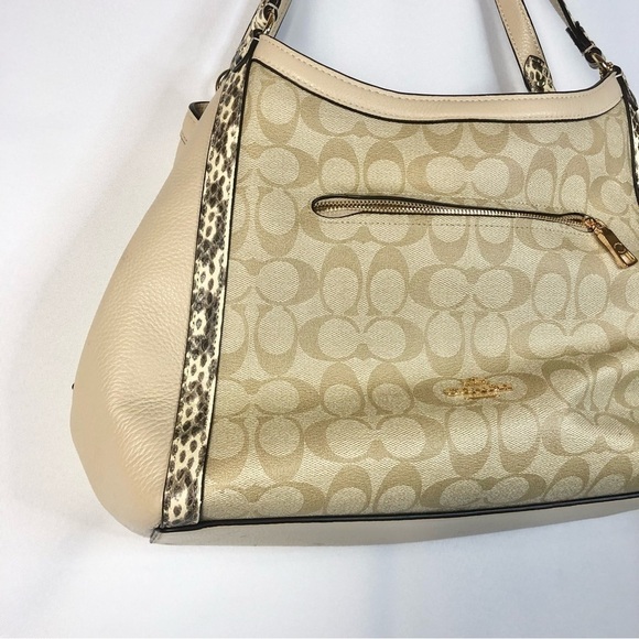 Coach Kristy Brown Shoulder Bag In Colorblock Signature Canvas - Picture 4 of 9